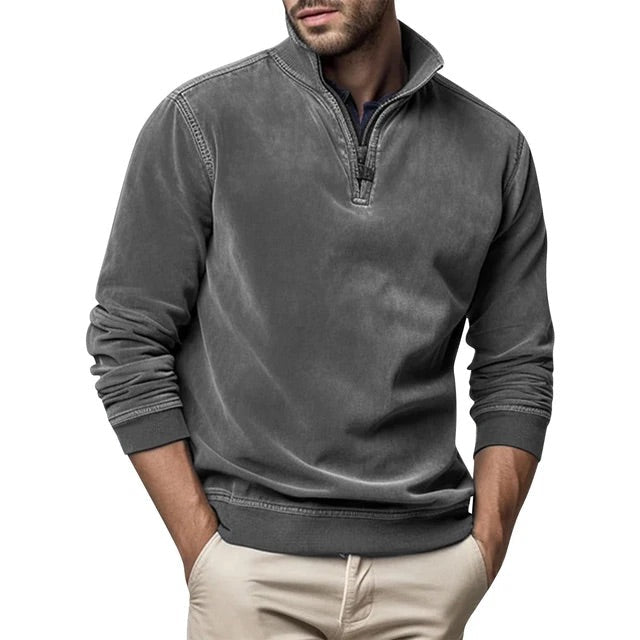 Men's Leisure Jumper Zip-Up Long Sleeve Casual Layering