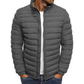 Men's Padded Jacket Stand-Up Collar Quilted Full-Zip Insulated Warm Casual Layering Outdoor Everyday Whitfield