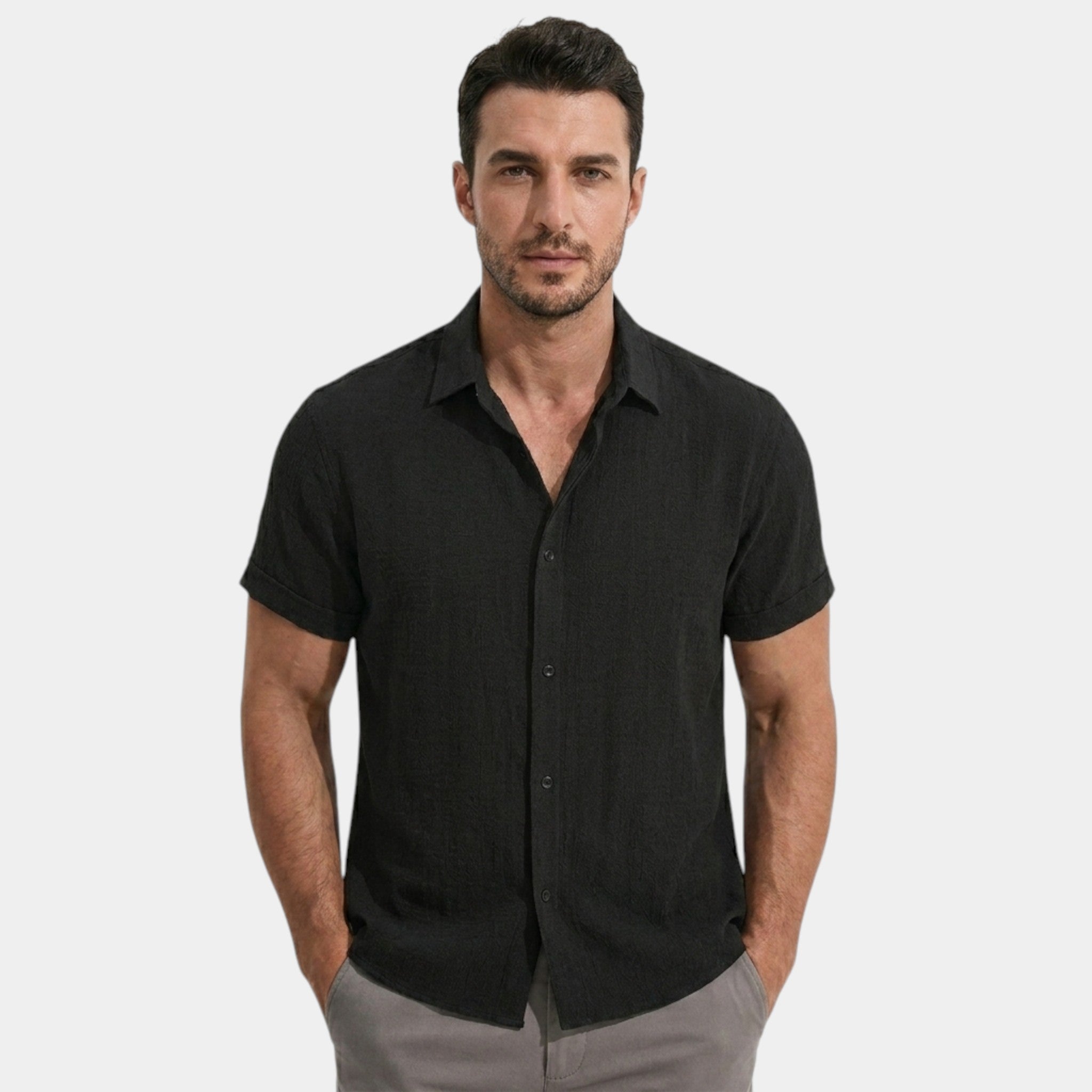 Men’s Button Up Shirt Summer Casual