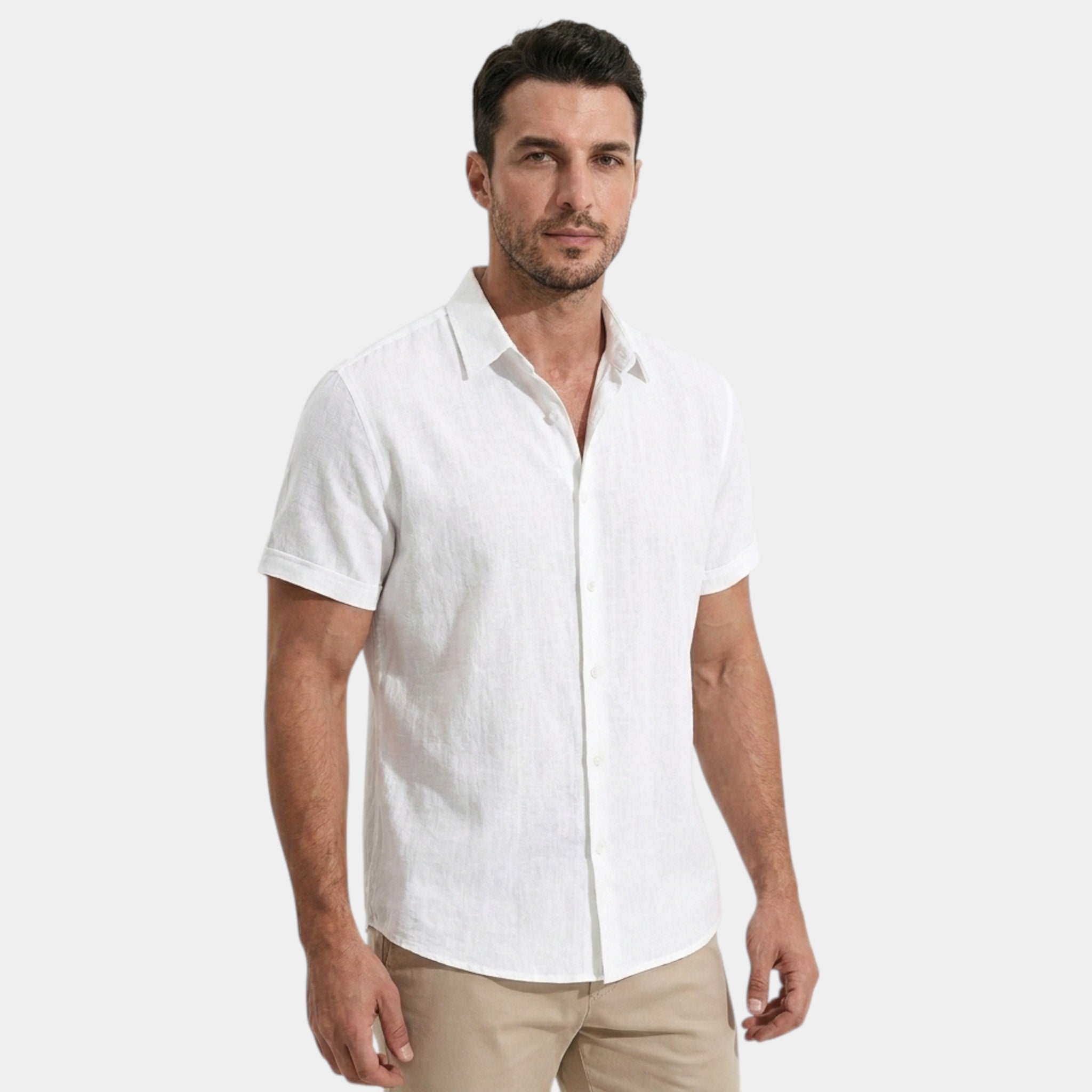 Men’s Button Up Shirt Summer Casual