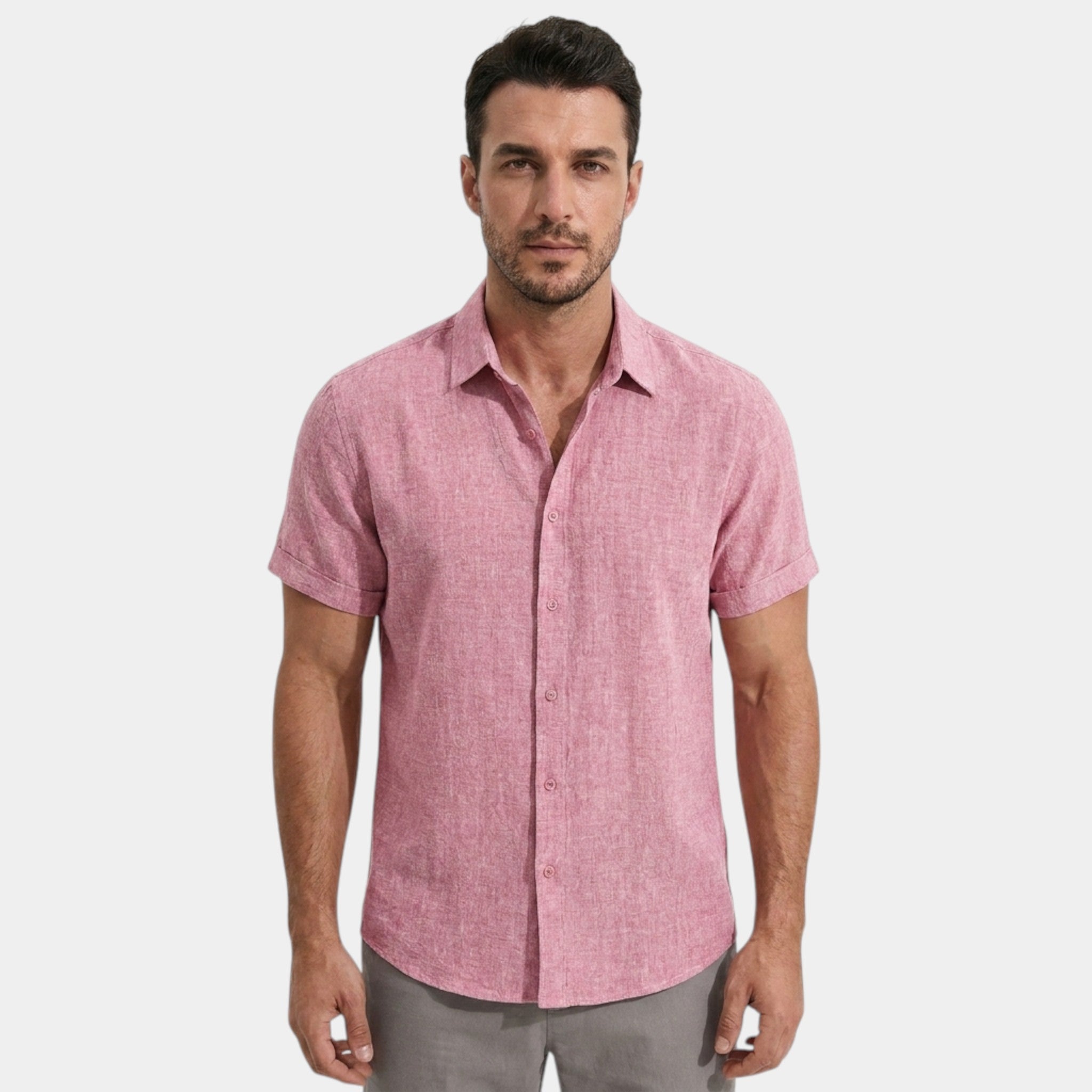 Men’s Button Up Shirt Summer Casual
