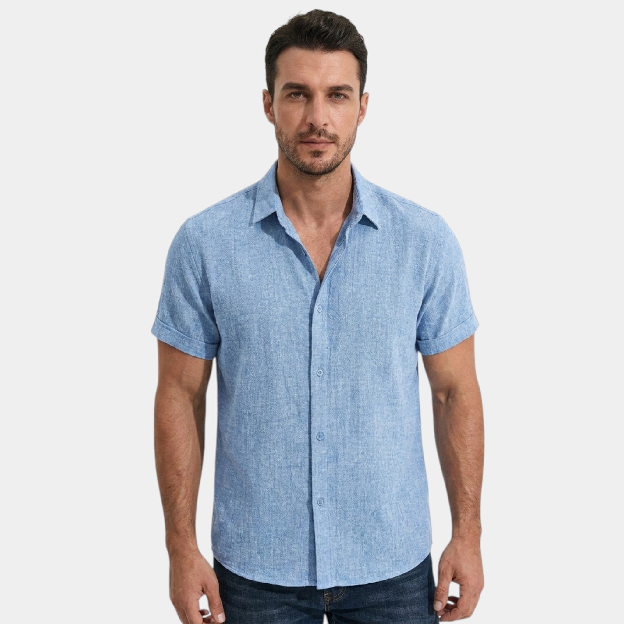 Men’s Button Up Shirt Summer Casual