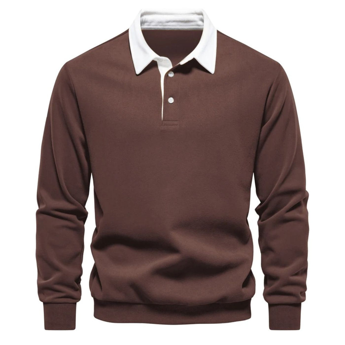 Men's Casual Sweater Collared Long Sleeve Relaxed Fit Everyday Wear