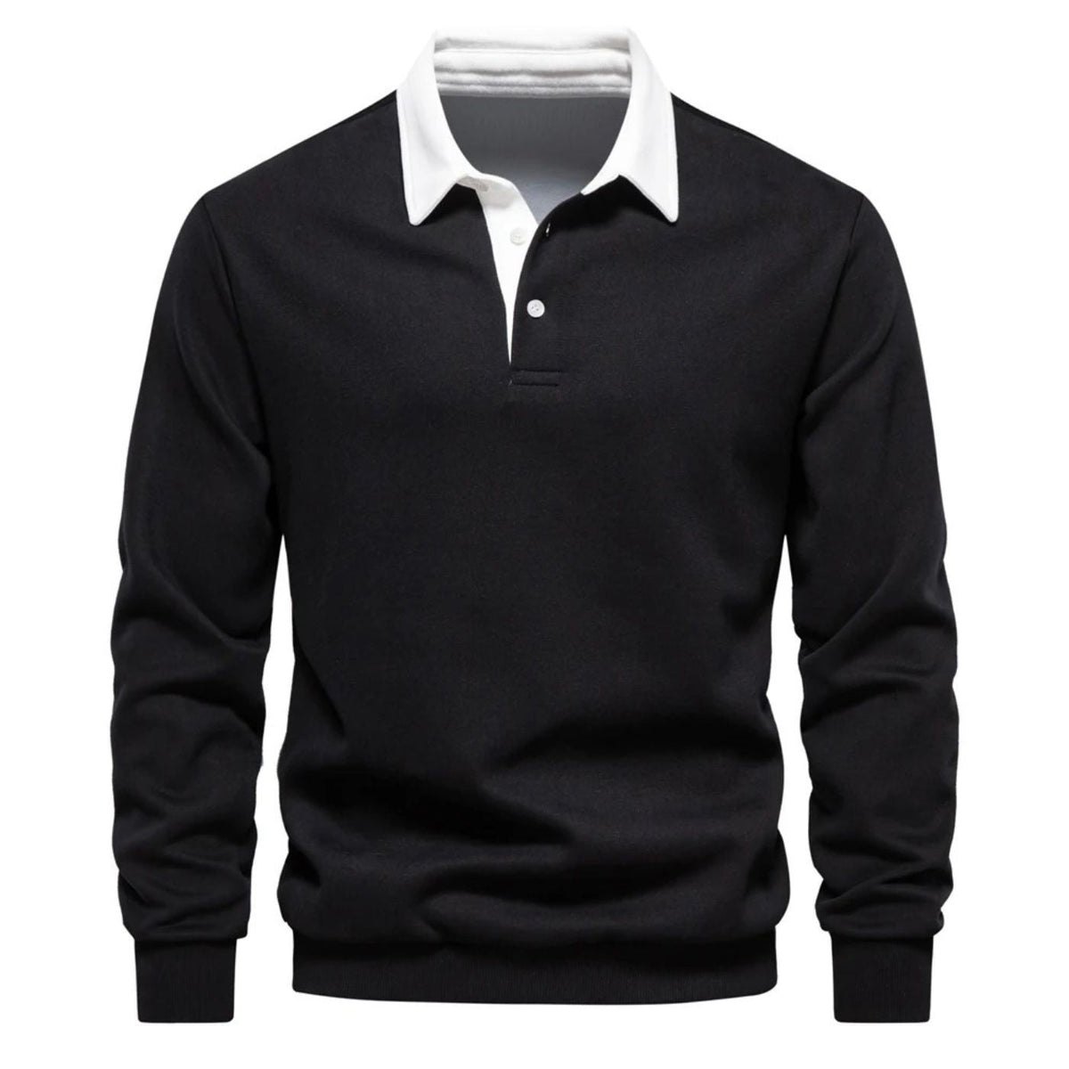 Men's Casual Sweater Collared Long Sleeve Relaxed Fit Everyday Wear