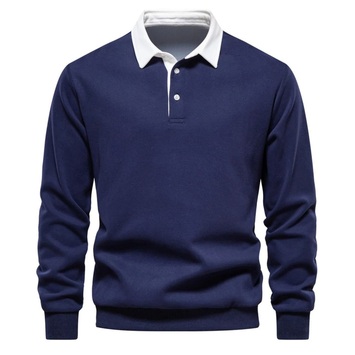 Men's Casual Sweater Collared Long Sleeve Relaxed Fit Everyday Wear