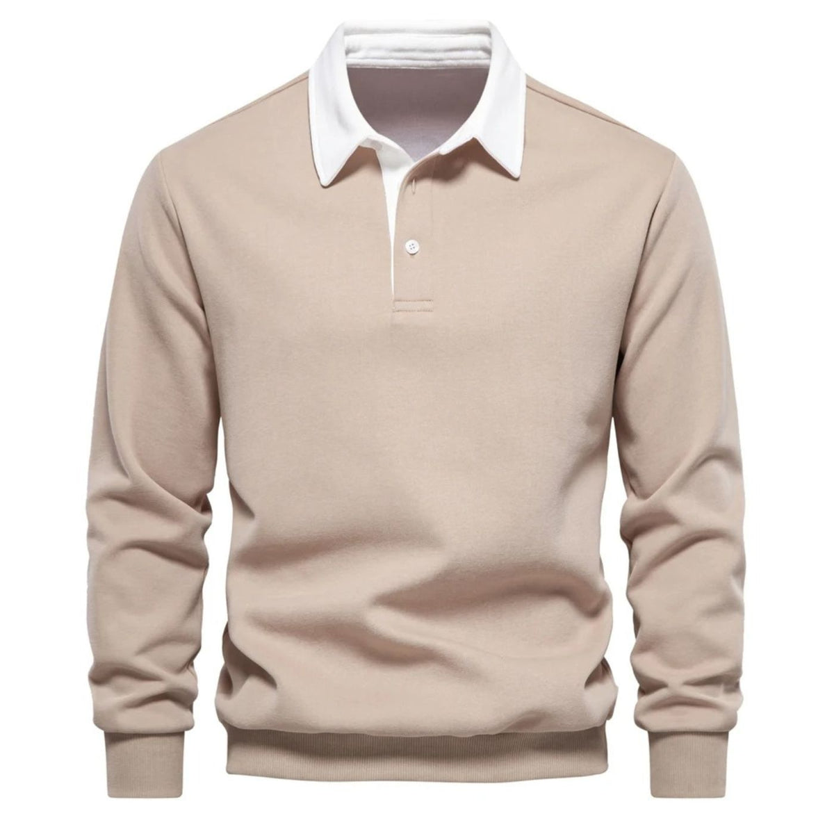 Men's Casual Sweater Collared Long Sleeve Relaxed Fit Everyday Wear
