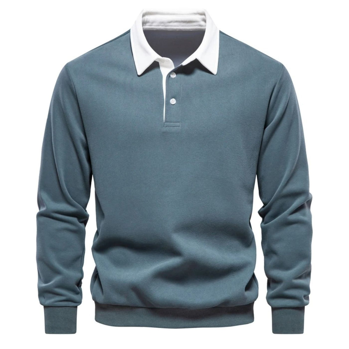 Men's Casual Sweater Collared Long Sleeve Relaxed Fit Everyday Wear