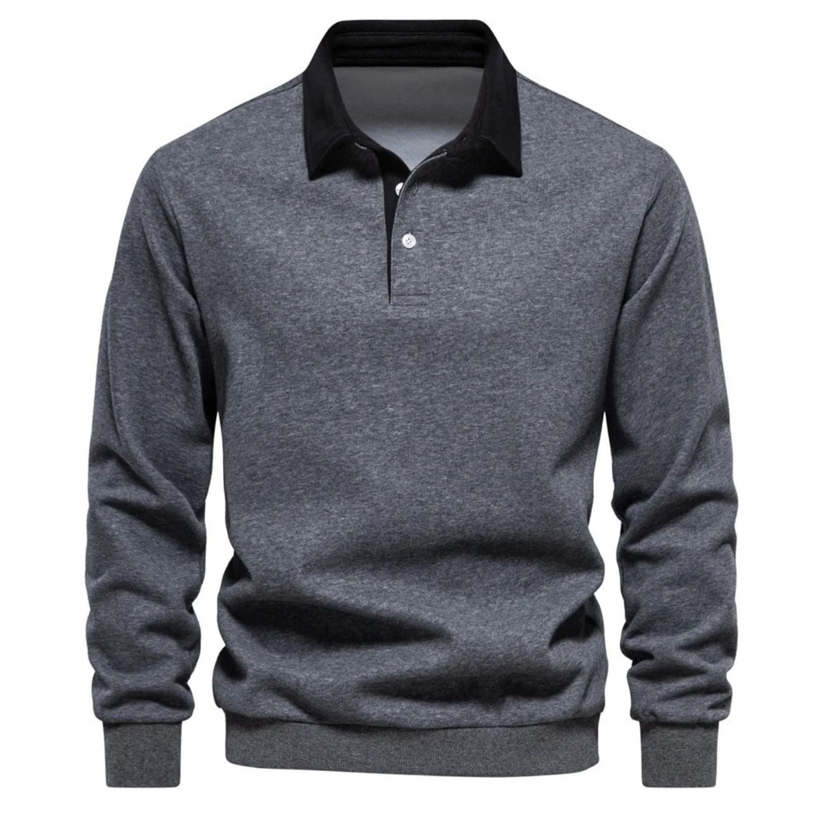 Men's Casual Sweater Collared Long Sleeve Relaxed Fit Everyday Wear