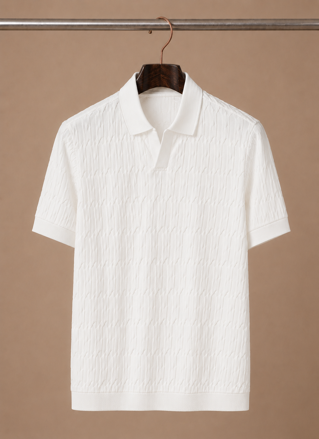 Men's Casual Knit Polo Shirt | Textured Summer Style