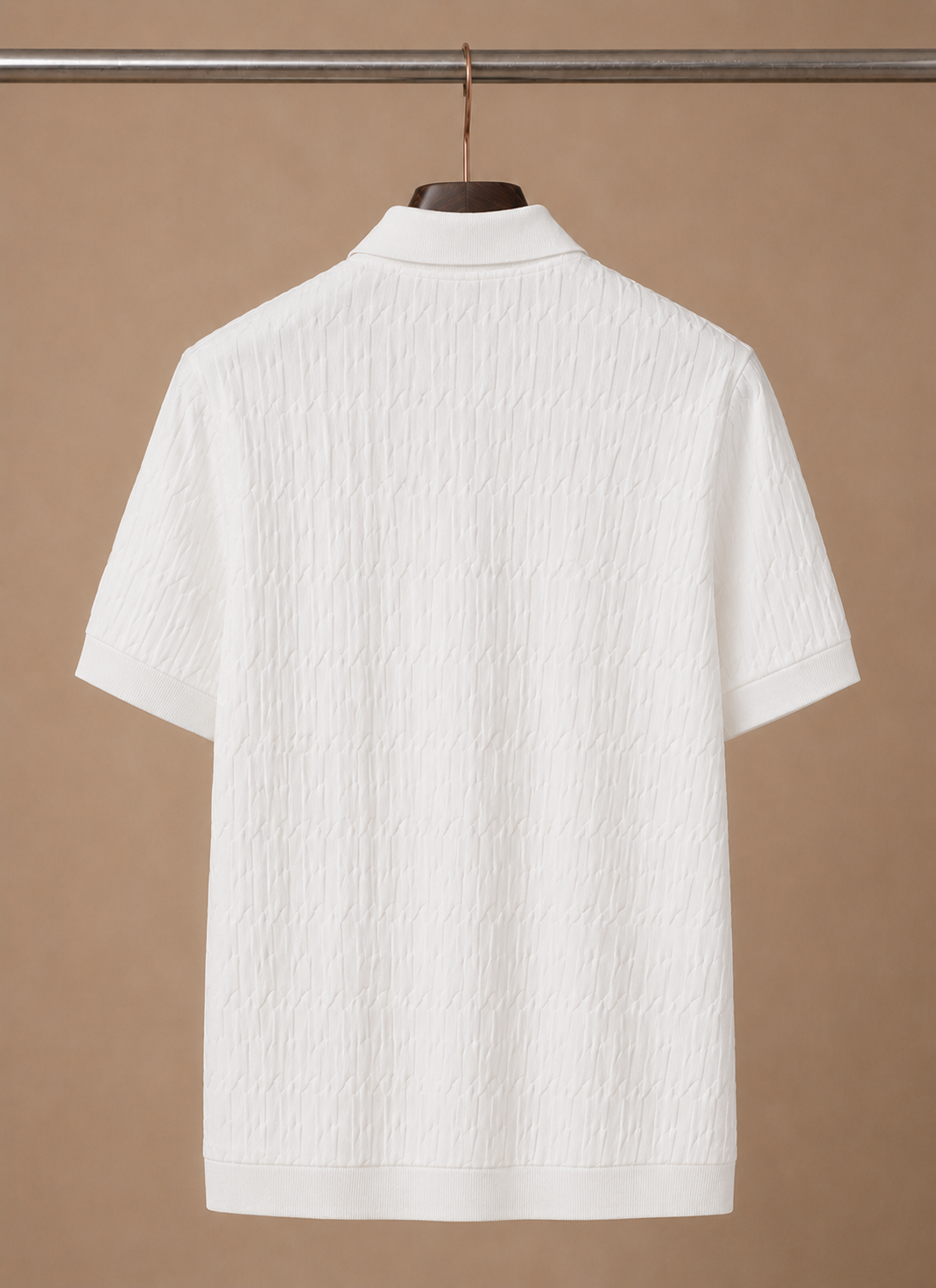 Men's Casual Knit Polo Shirt | Textured Summer Style