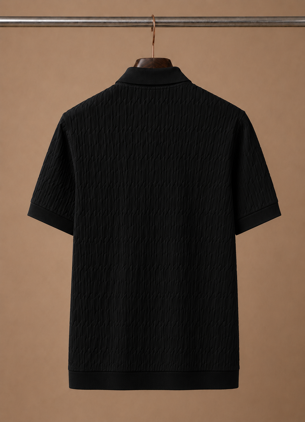 Men's Casual Knit Polo Shirt | Textured Summer Style