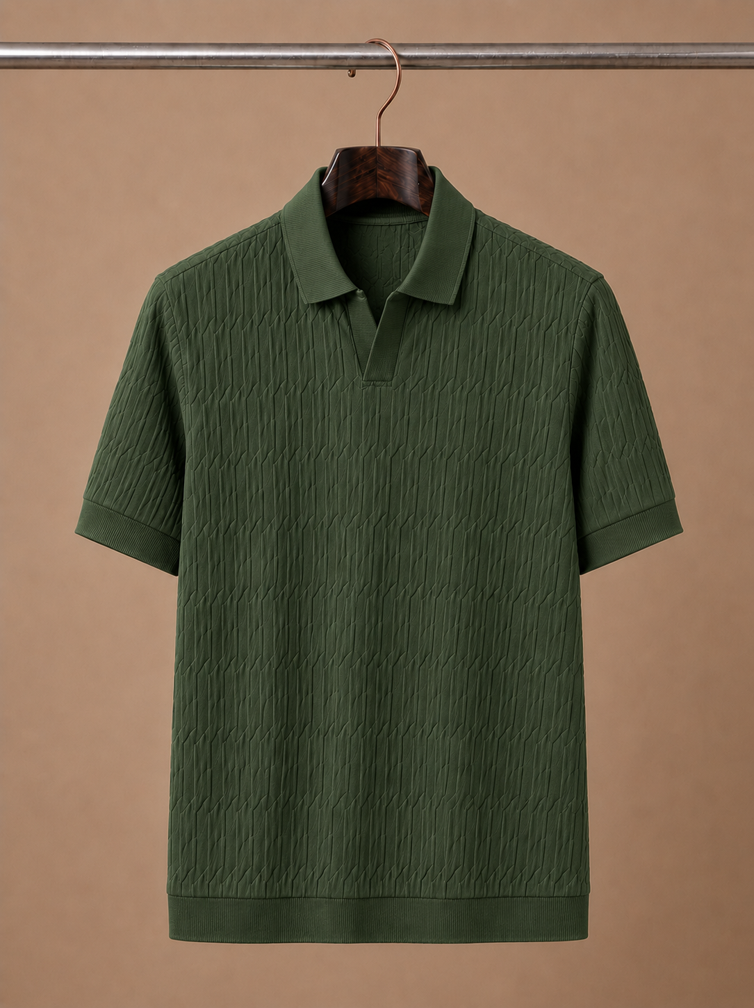 Men's Casual Knit Polo Shirt | Textured Summer Style
