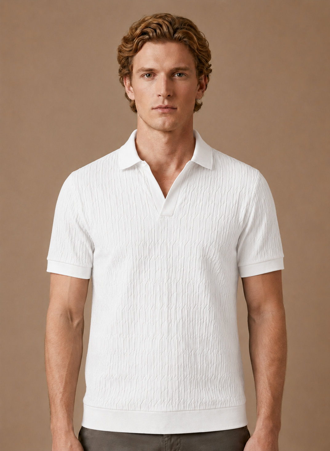 Men's Casual Knit Polo Shirt | Textured Summer Style