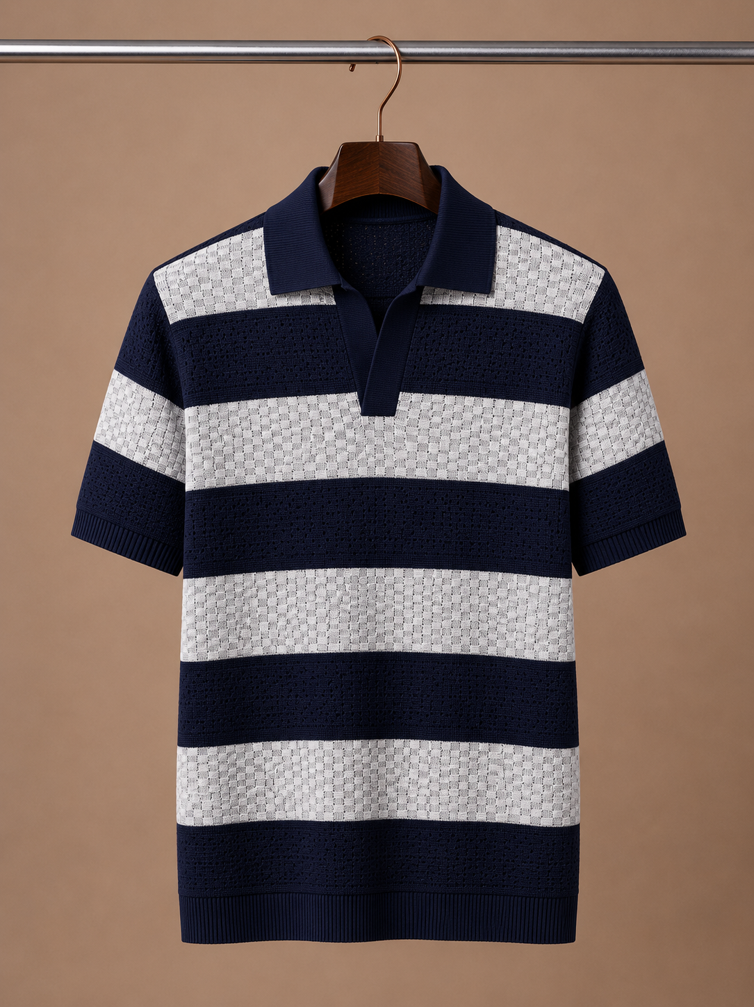 Men's Stylish Striped Polo Shirt | Smart Casual Fit