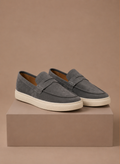 Men's Suede Penny Loafers Slip-On Lightweight Casual Everyday Stylish
