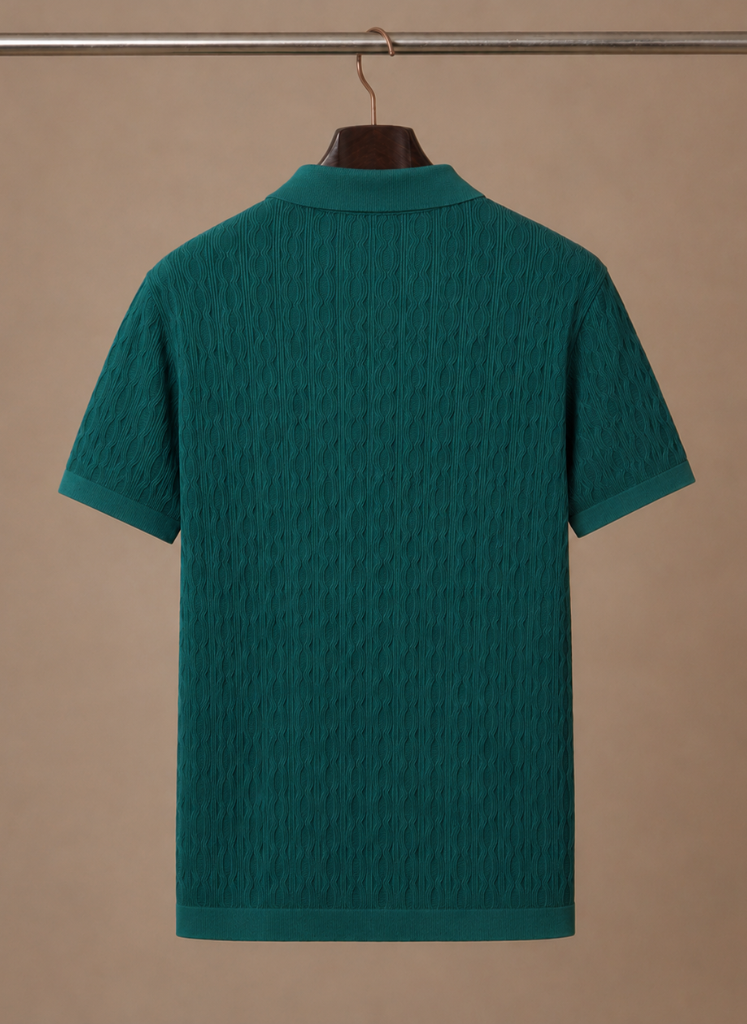 Men's Stylish Textured Polo Shirt | Smart Casual
