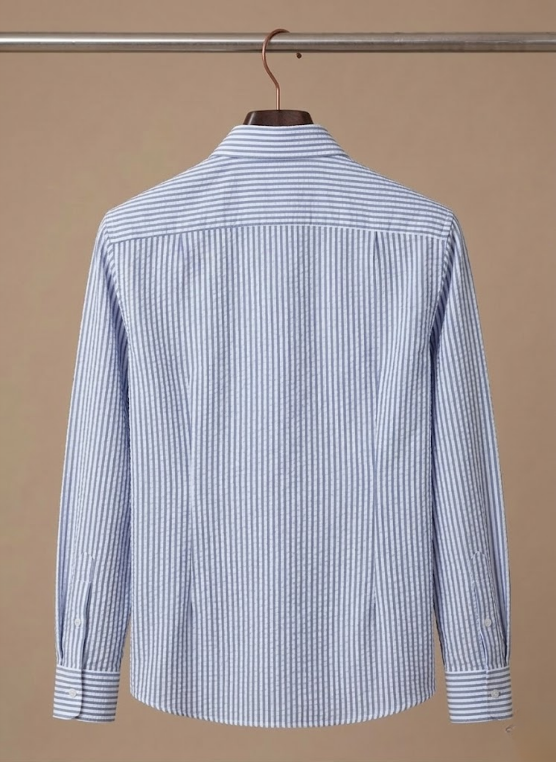 Men's Striped Seersucker Shirt | Summer Casual Style