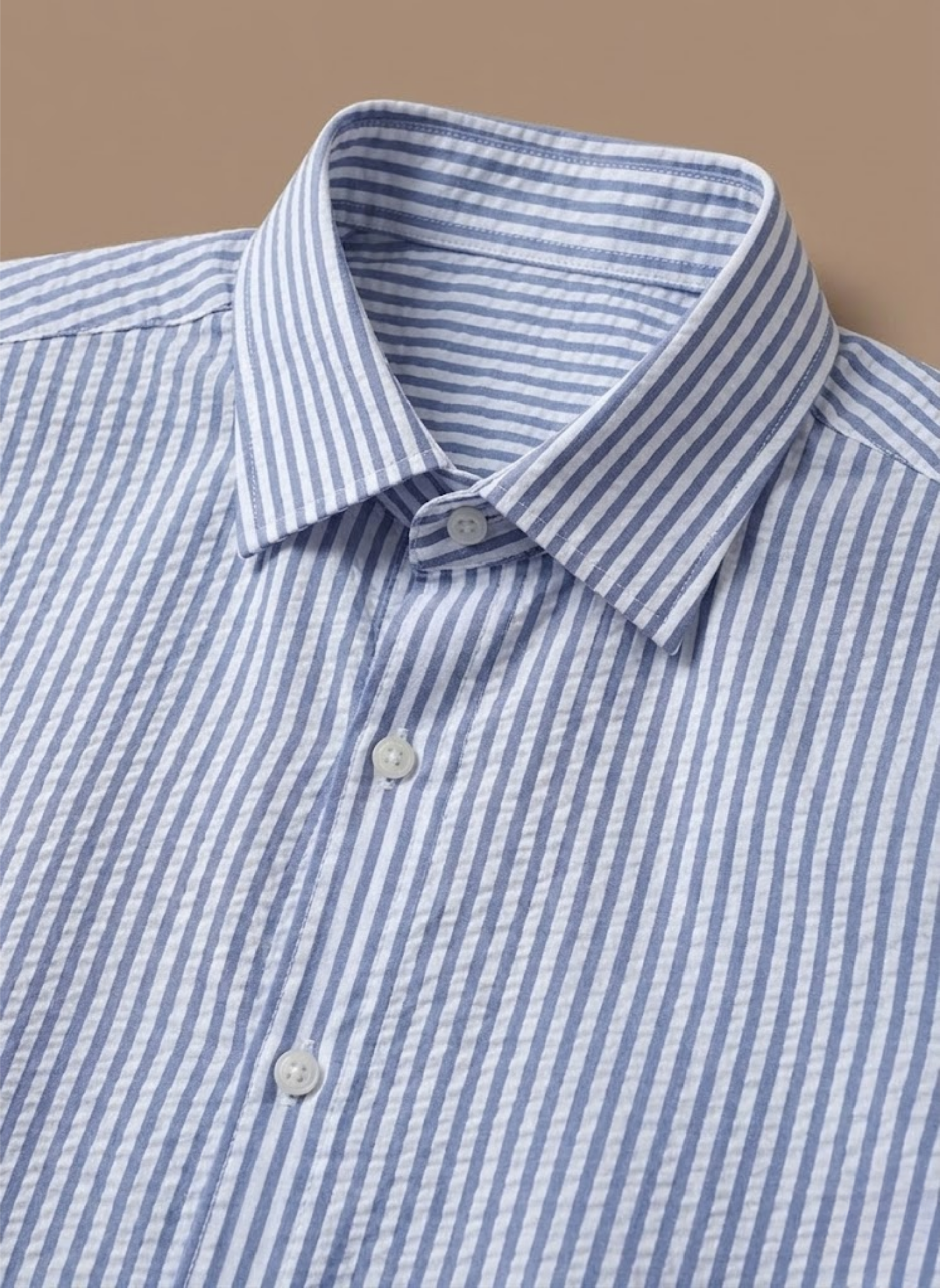 Men's Striped Seersucker Shirt | Summer Casual Style