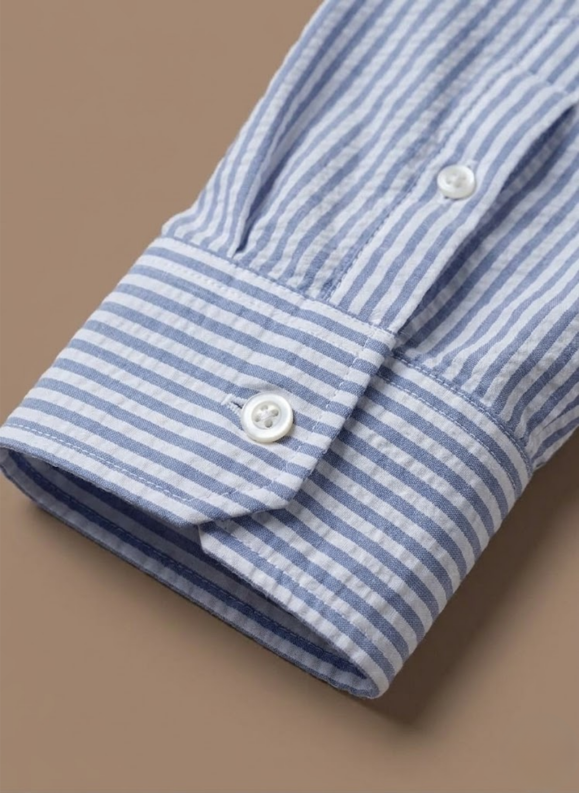 Men's Striped Seersucker Shirt | Summer Casual Style