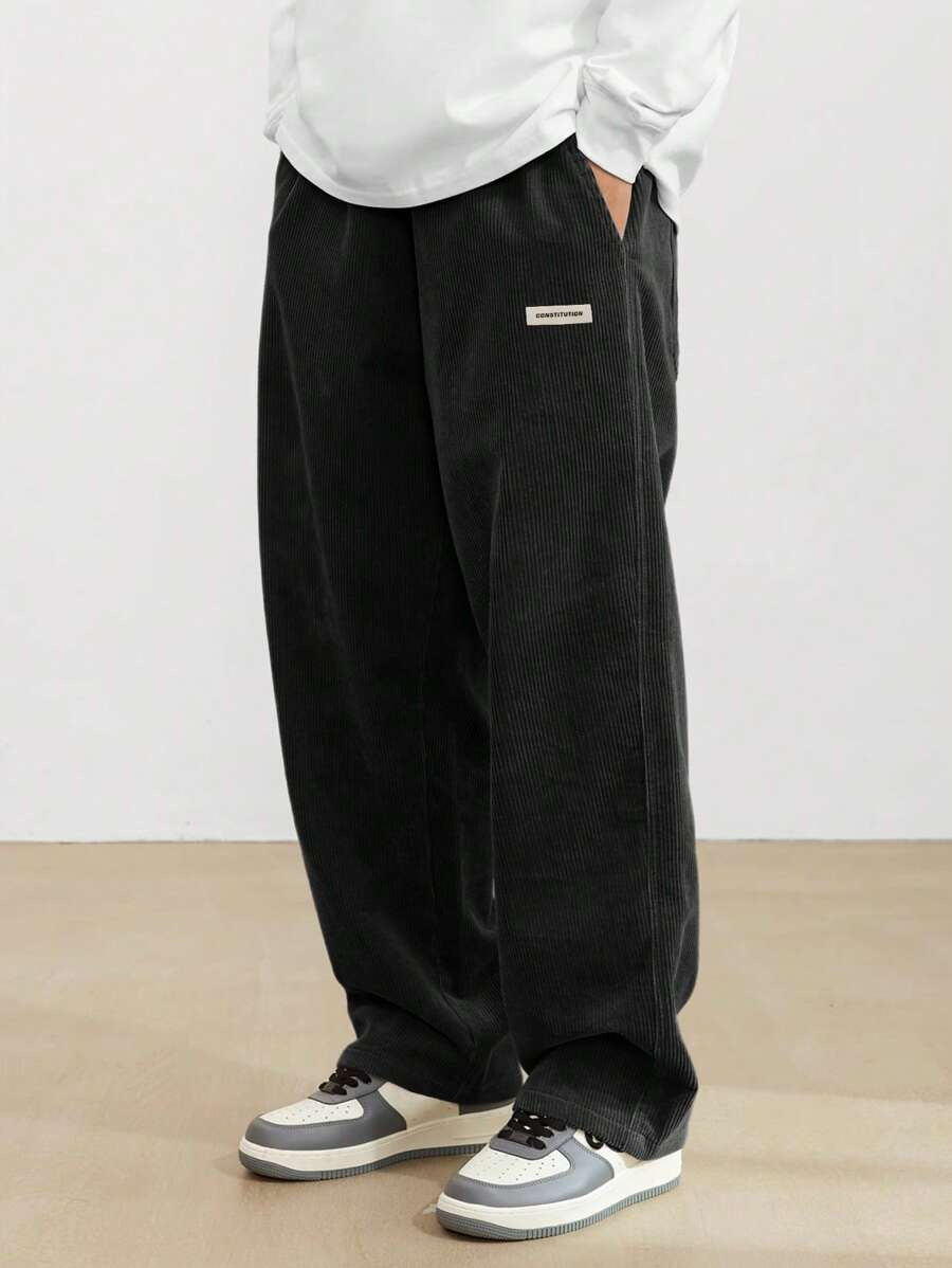 Men's Wide Leg Trousers Baggy Adjustable Waist Drawstring Relaxed Fit Casual Everyday Streetwear Loungewear Broome