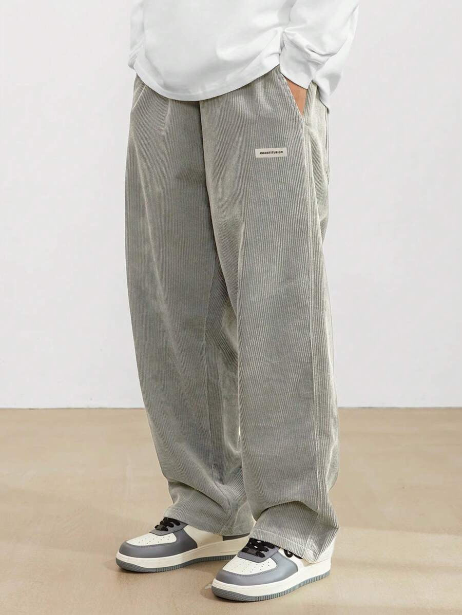 Men's Wide Leg Trousers Baggy Adjustable Waist Drawstring Relaxed Fit Casual Everyday Streetwear Loungewear Broome
