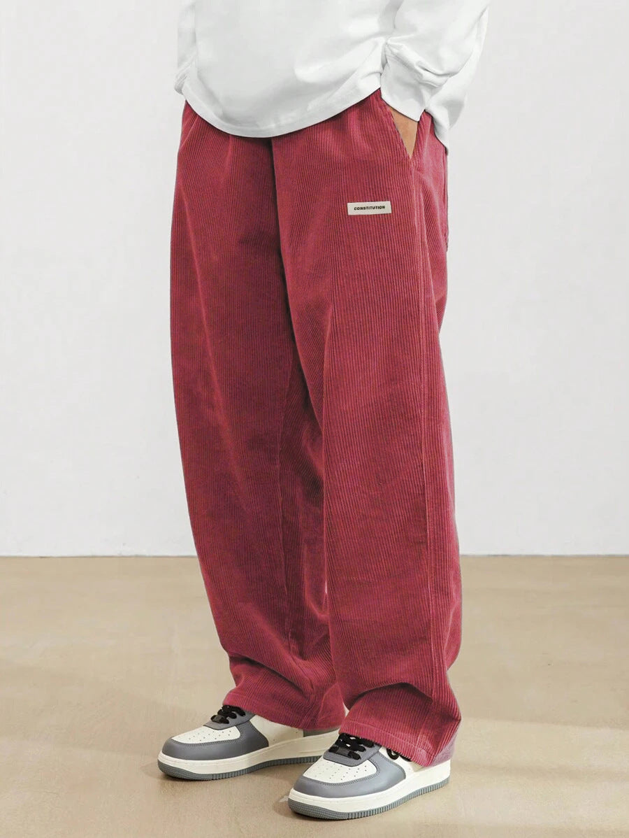 Men's Wide Leg Trousers Baggy Adjustable Waist Drawstring Relaxed Fit Casual Everyday Streetwear Loungewear Broome