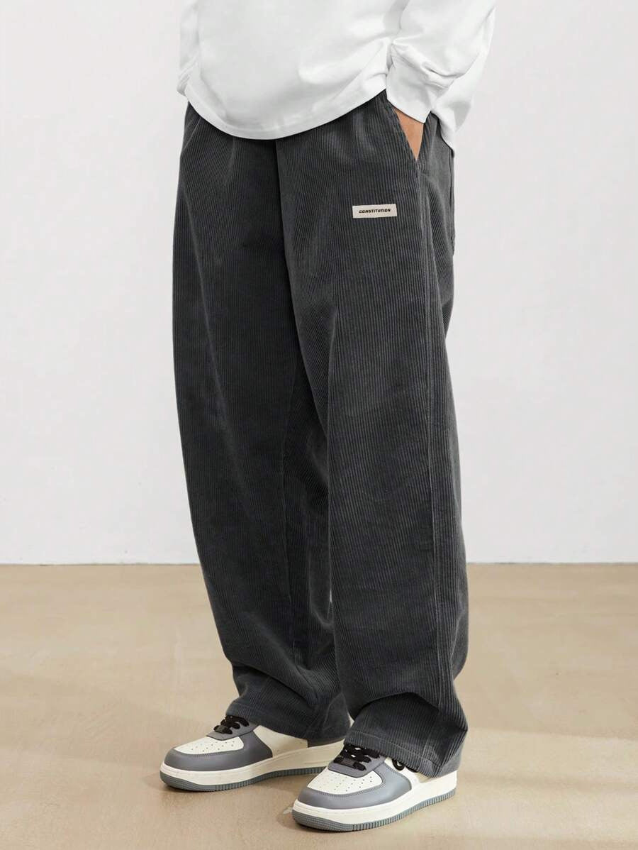 Men's Wide Leg Trousers Baggy Adjustable Waist Drawstring Relaxed Fit Casual Everyday Streetwear Loungewear Broome