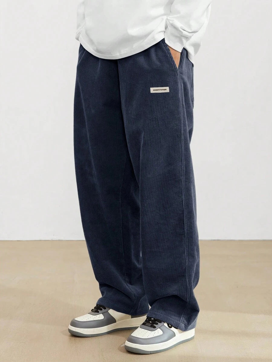 Men's Wide Leg Trousers Baggy Adjustable Waist Drawstring Relaxed Fit Casual Everyday Streetwear Loungewear Broome