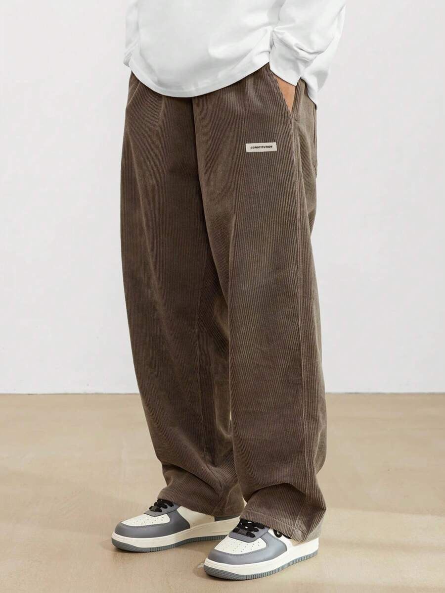 Men's Wide Leg Trousers Baggy Adjustable Waist Drawstring Relaxed Fit Casual Everyday Streetwear Loungewear Broome