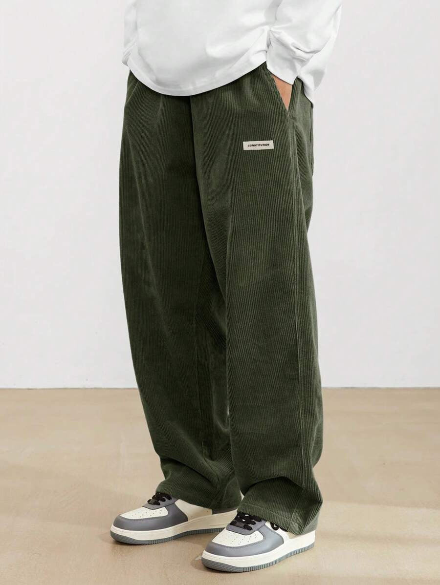 Men's Wide Leg Trousers Baggy Adjustable Waist Drawstring Relaxed Fit Casual Everyday Streetwear Loungewear Broome