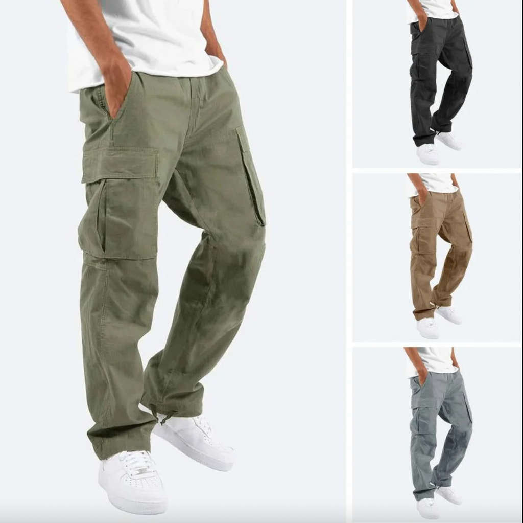 Men's Cargo Trousers Loose Fit with Utility Pockets