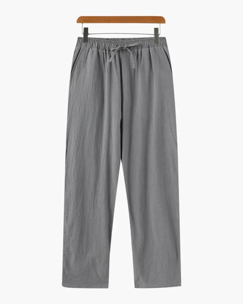 Men's Wide-Leg Trousers High-Waisted Chic Casual Everyday Summer