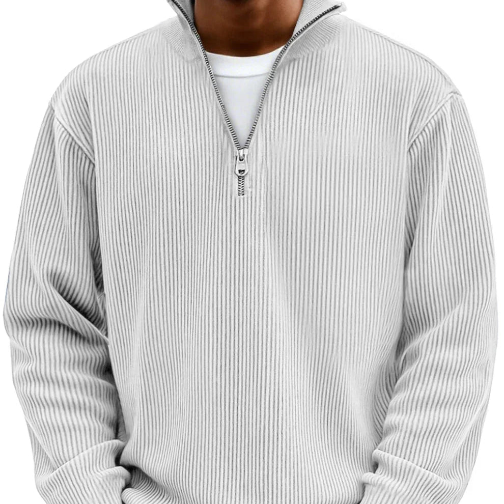 Men's Stylish Zipper High Neck Sweater | Trendy