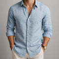 Men's Casual Shirt Button-Up Collared Smart-Casual Office Holiday Everyday Relaxed Fit Versatile Timeless