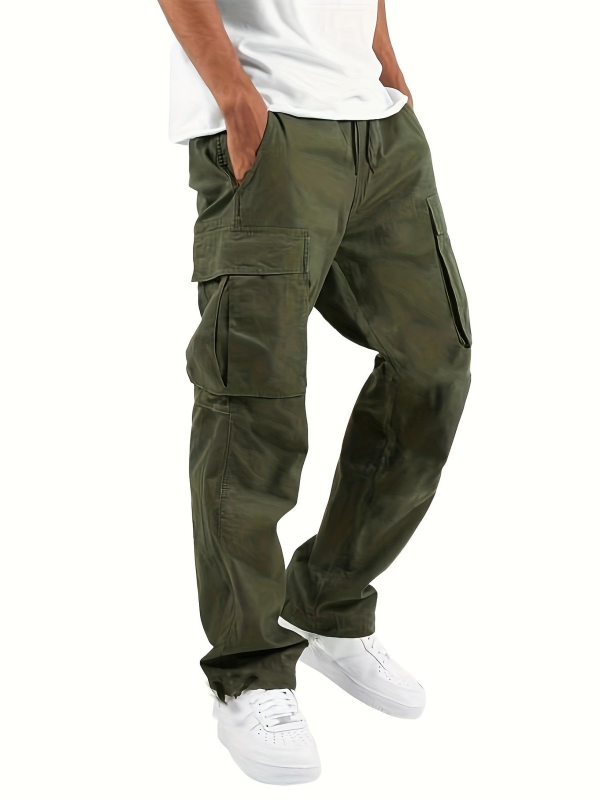 Men's Cargo Trousers Multi-Purpose Pockets Utility Style Everyday Wear