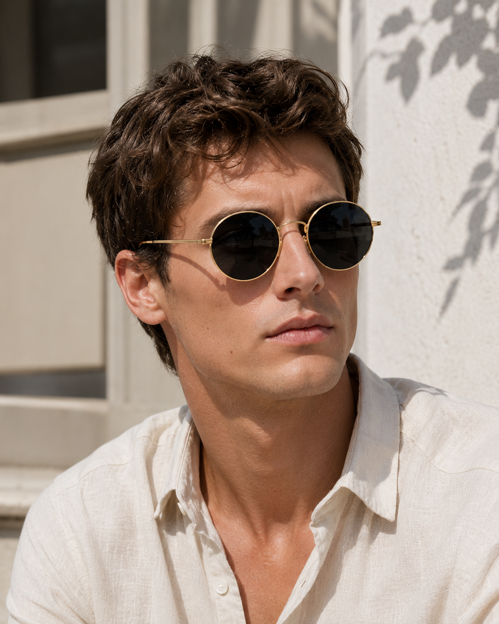 Men's Round Frame Sunglasses
