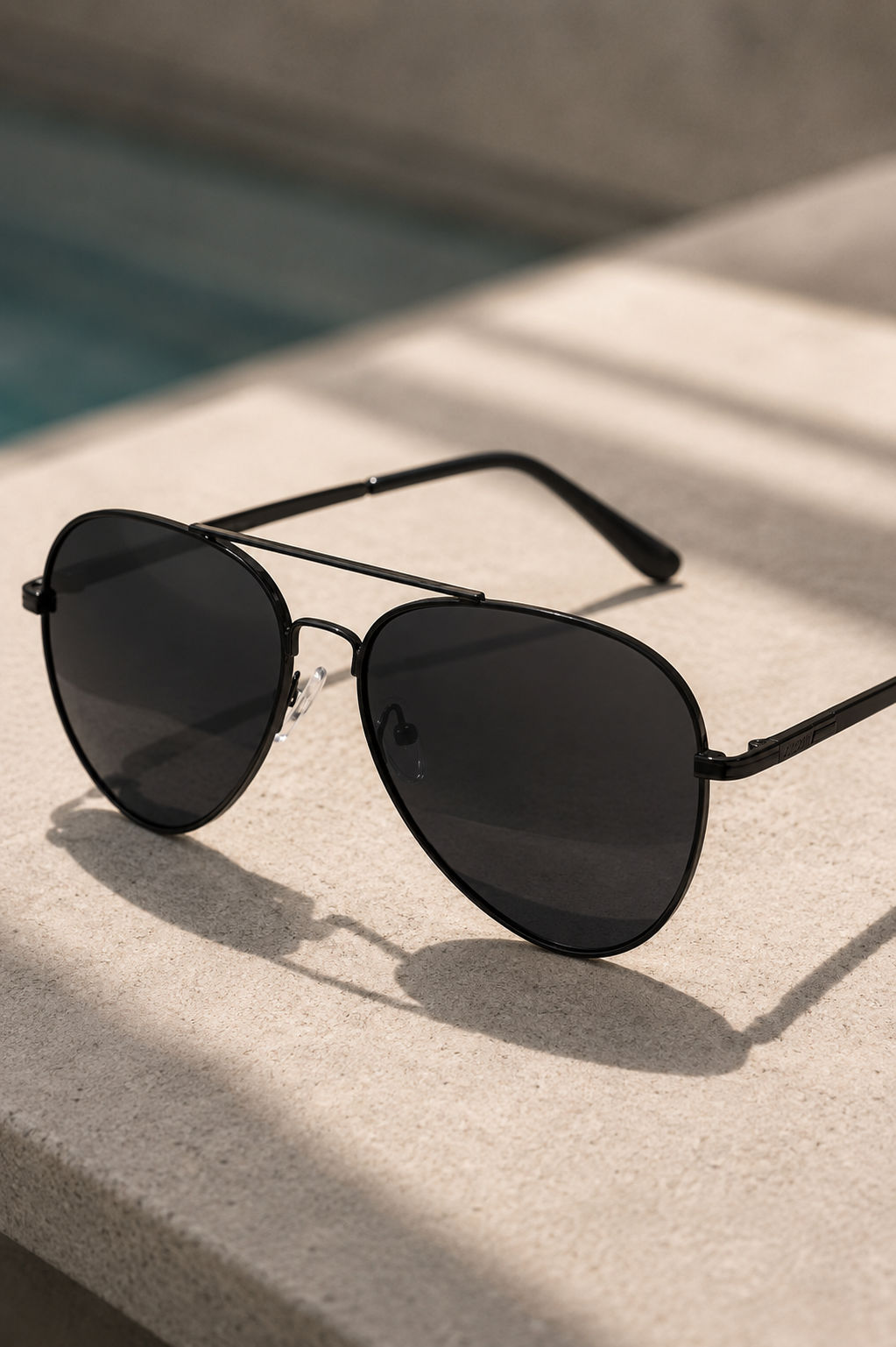 Men's Pilot Metal Look Sunglasses