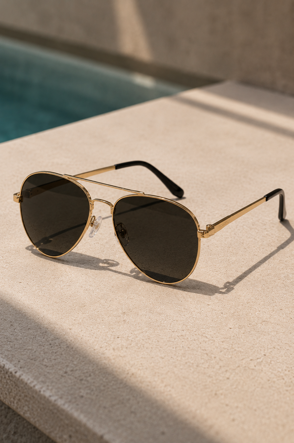 Men's Pilot Metal Look Sunglasses