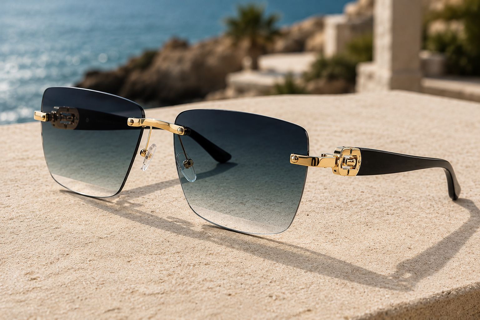 Men's Vintage Square Sunglasses