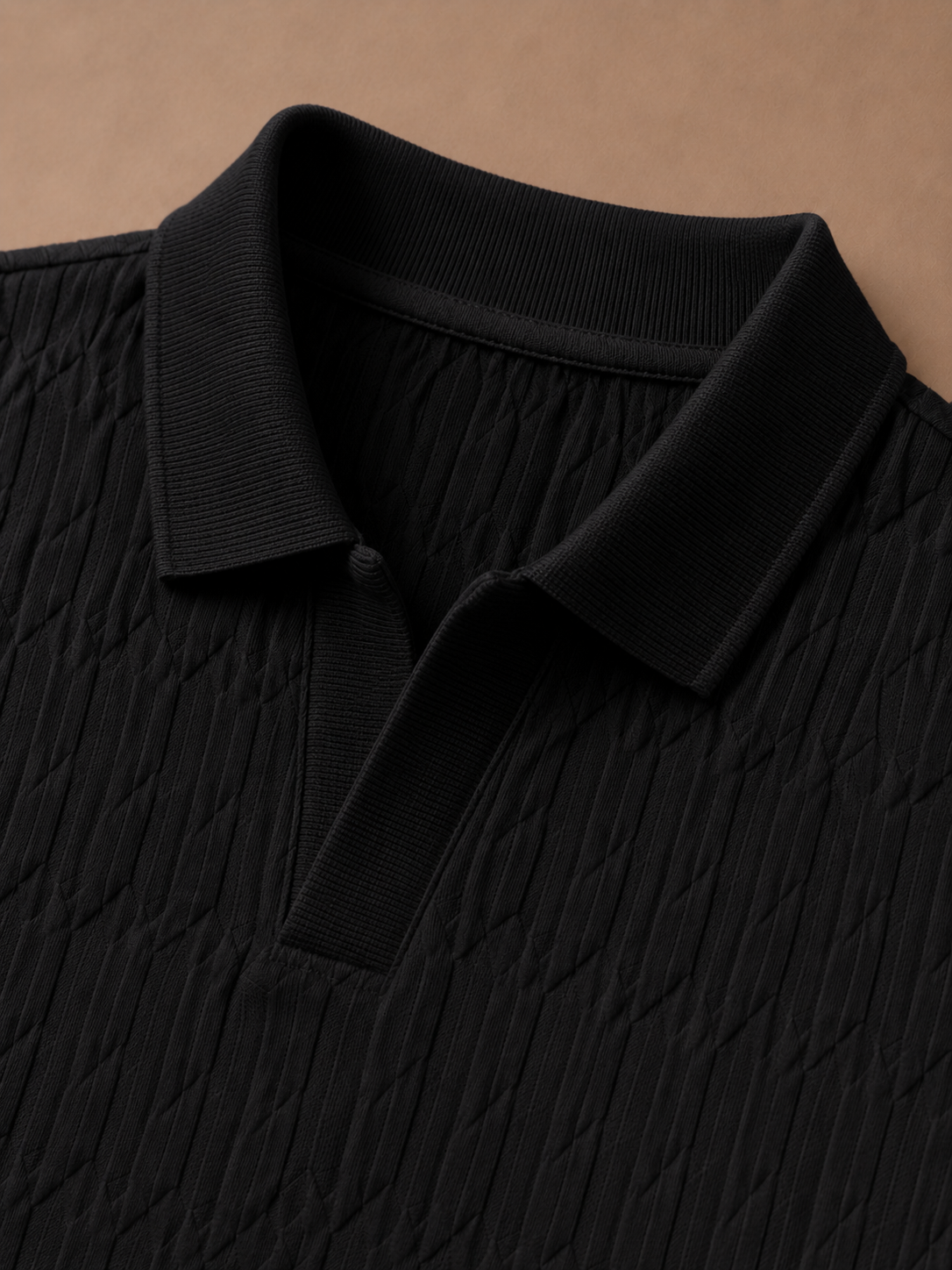 Men's Casual Knit Polo Shirt | Textured Summer Style