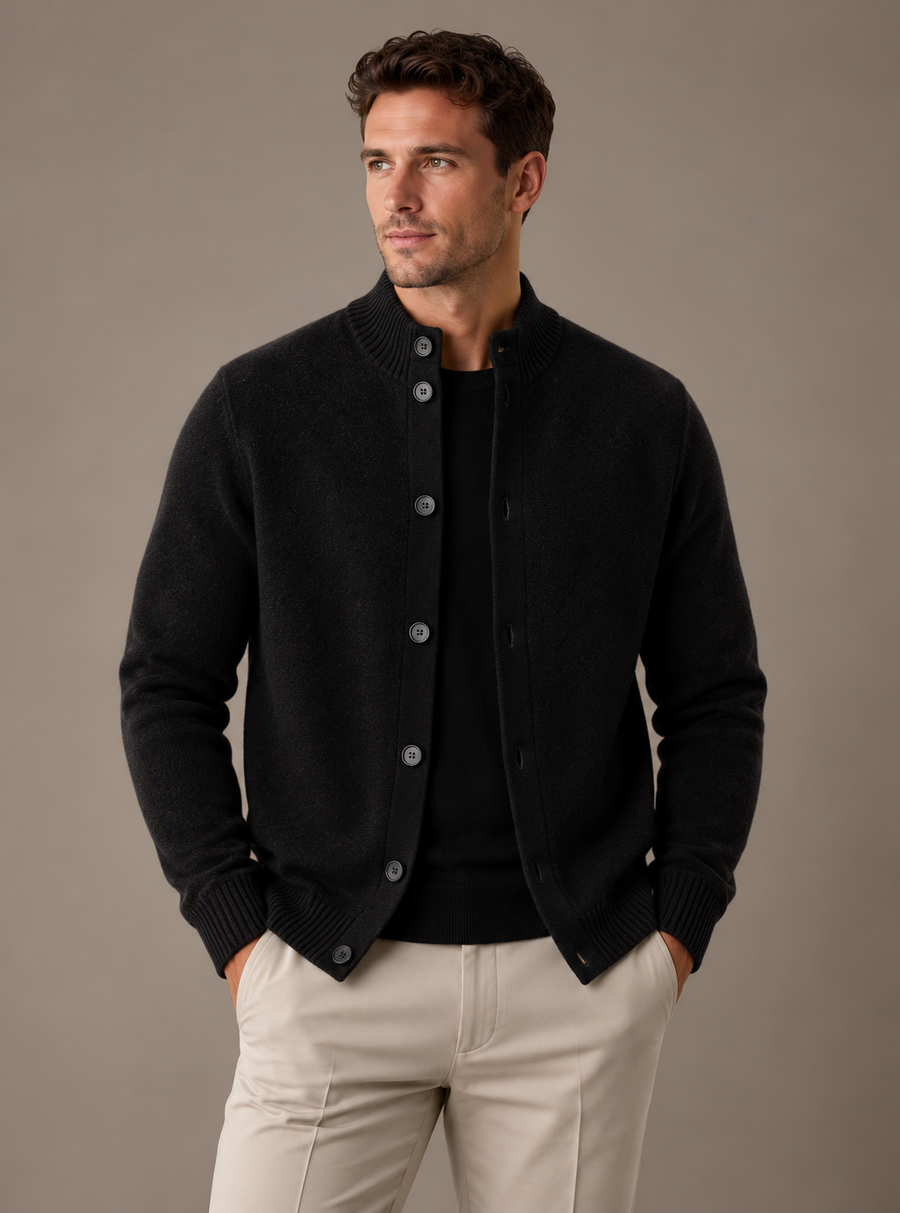 Men's Classic Cardigan Relaxed Fit Long Sleeve Open Front Versatile Layering