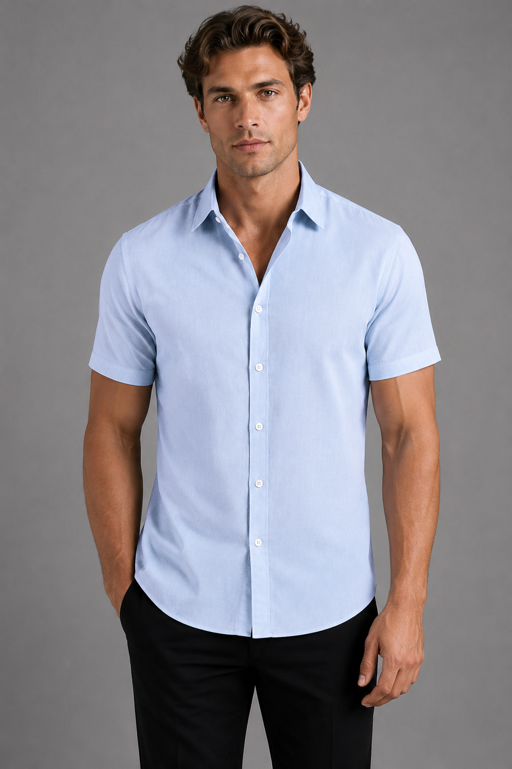 Men's Stylish Short Sleeve Shirt | Slim Fit