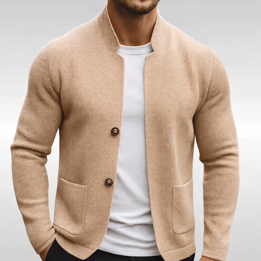 Men's Casual Structured Cardigan Relaxed Fit Long Sleeve Open Front Everyday Wear