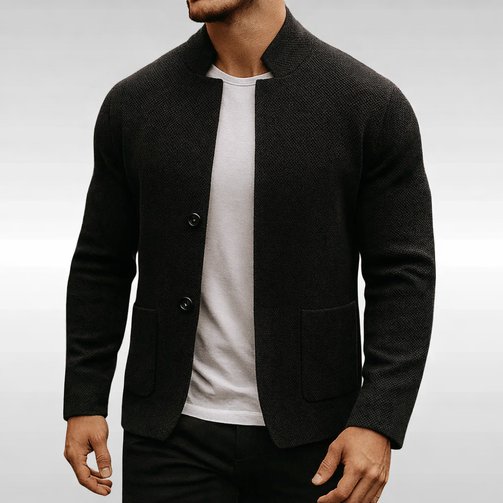 Men's Casual Structured Cardigan Relaxed Fit Long Sleeve Open Front Everyday Wear