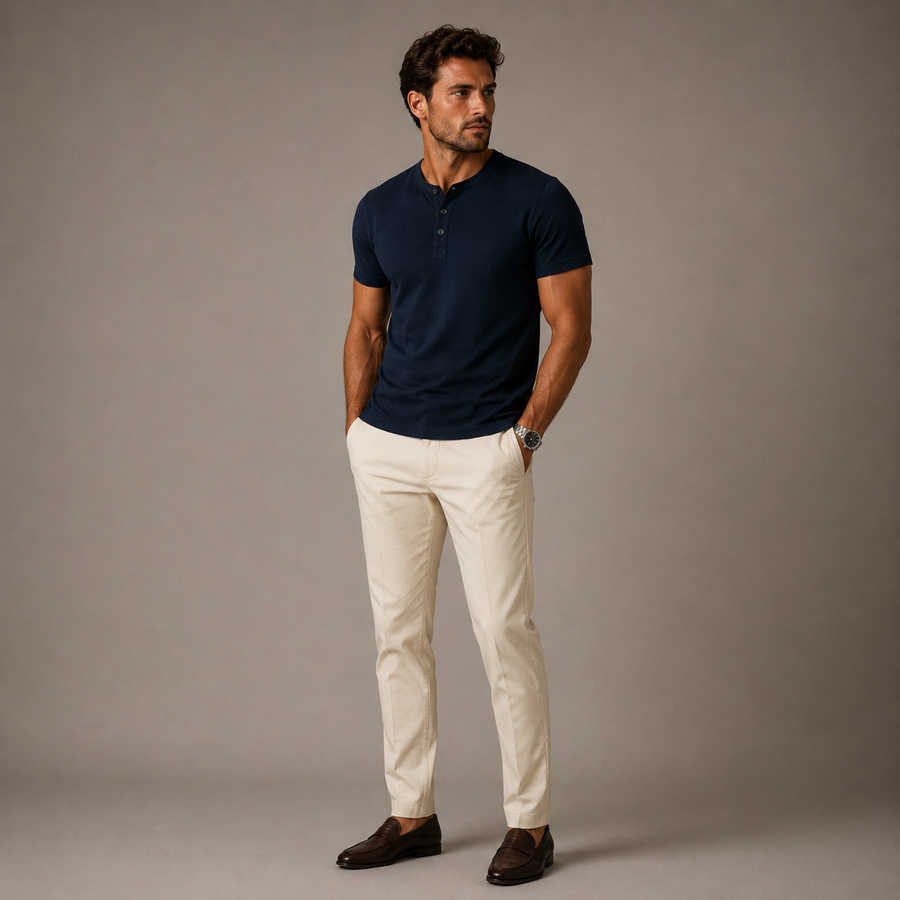 Men's Polo Shirt Short-Sleeve Collared Regular Fit Casual Smart-Casual Everyday Golf Sport Holiday Versatile Tennyson