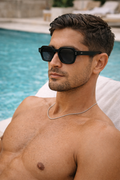 Men's Rectangular Frame Sunglasses
