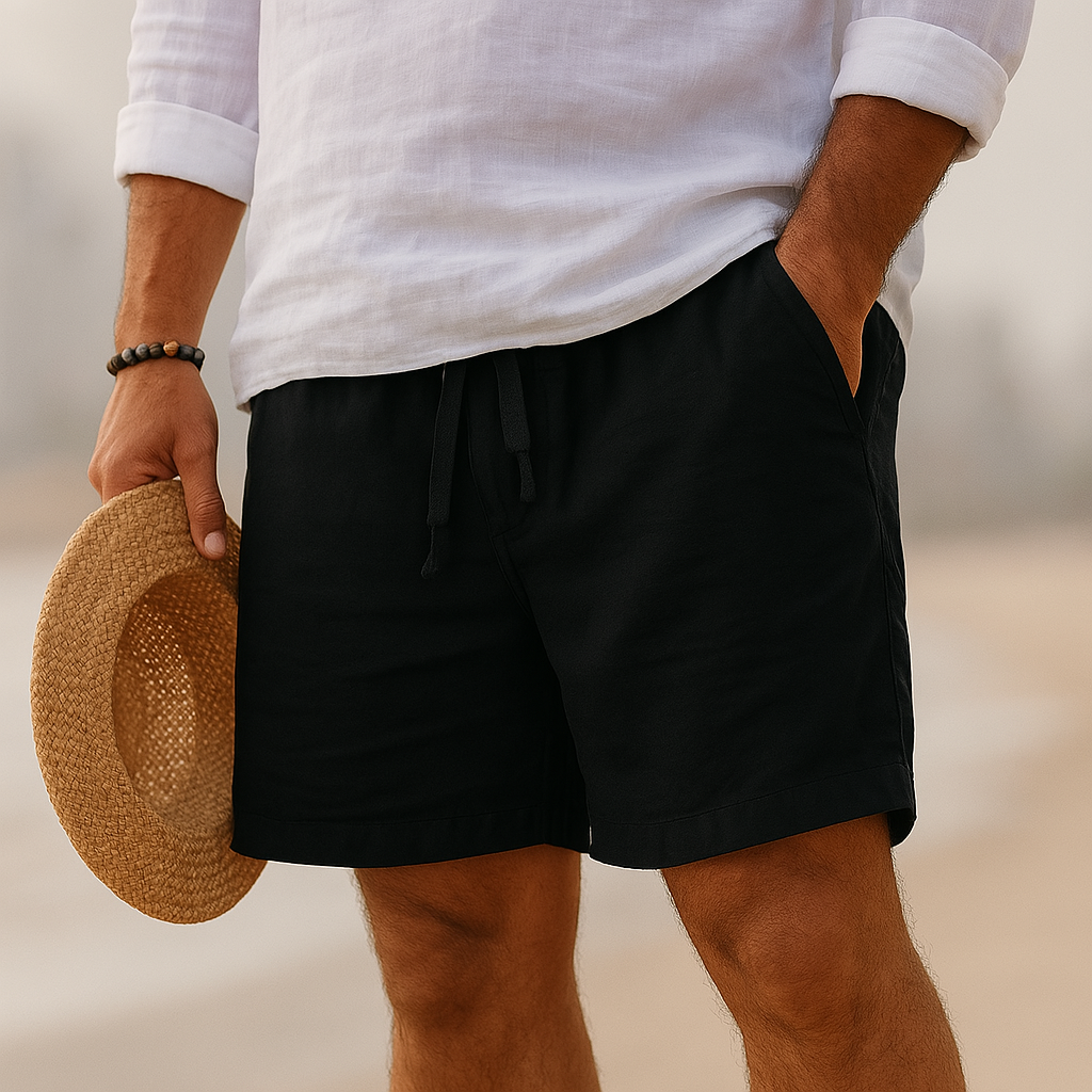 Men’s Casual Cotton-Linen Shorts | Relaxed Fit Trousers