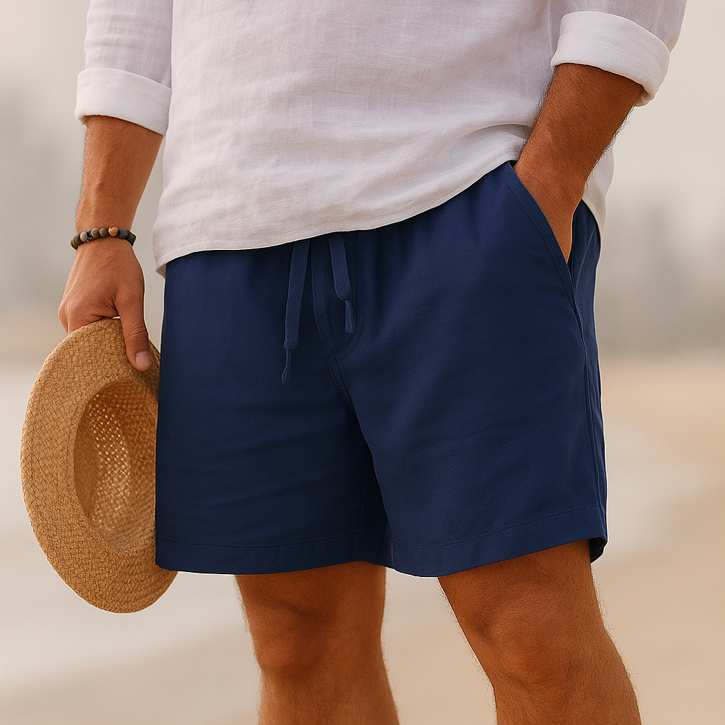 Men’s Casual Cotton-Linen Shorts | Relaxed Fit Trousers