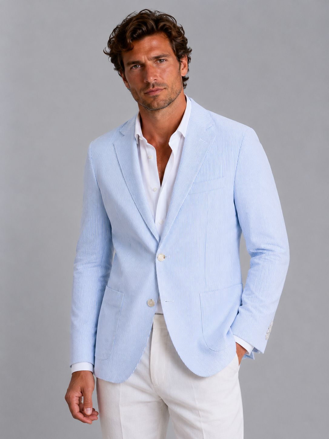 Men's Casual Striped Blazer | Summer