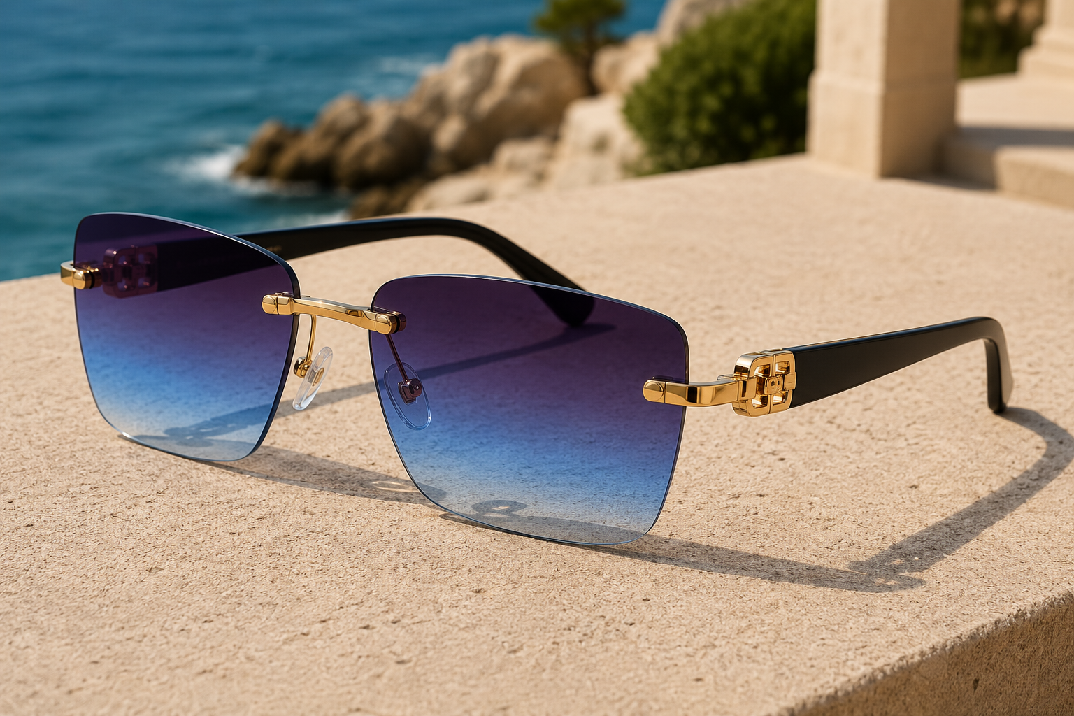 Men's Vintage Square Sunglasses